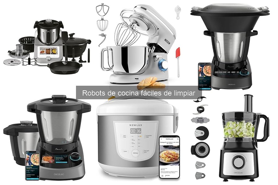 Accesorios esenciales para robots de cocina fáciles de limpiar