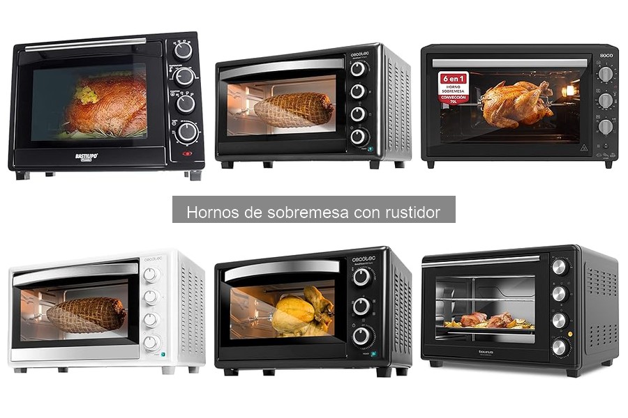 Alternativas a hornos de sobremesa con rustidor para asar