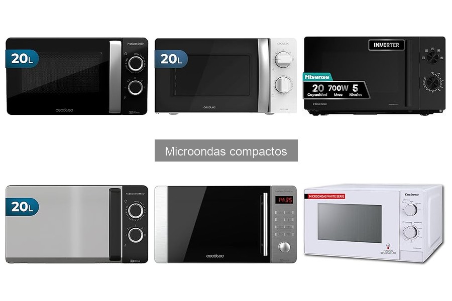 Comparativa de microondas compactos: Hisense vs Corberó vs Cecotec