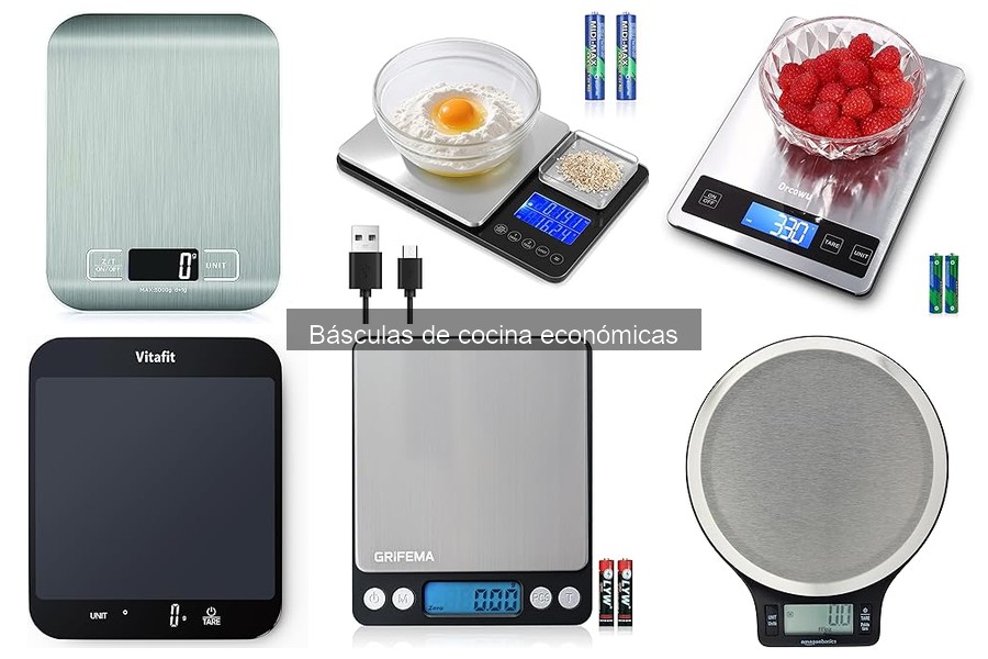 Comparativa de precios de básculas de cocina económicas