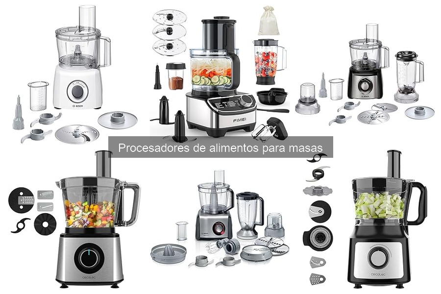 Comparativa de procesadores de alimentos para masas