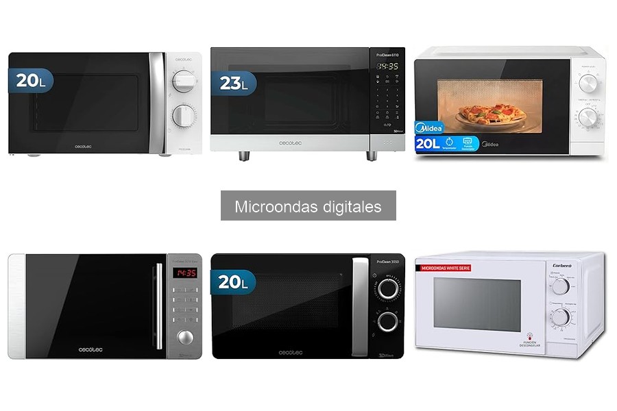 Compra microondas digitales al mejor precio: guías y ofertas