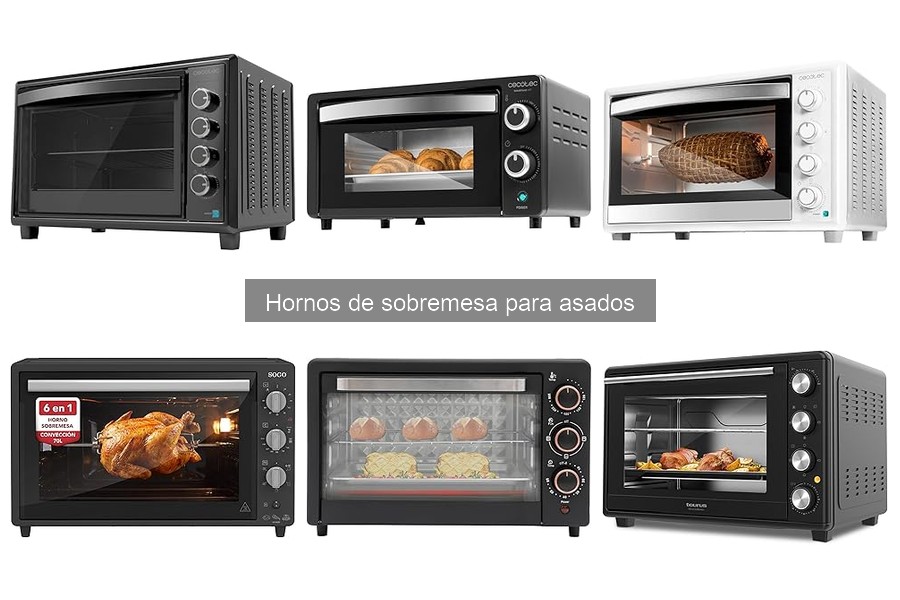¿Cuánto consume un horno de sobremesa para asados?