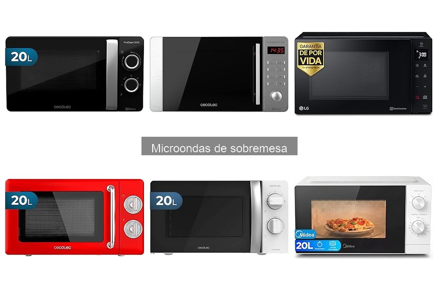 Guía para elegir el mejor microondas de sobremesa