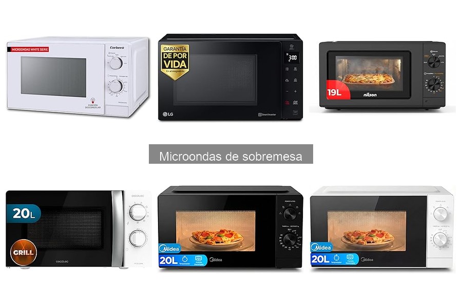 Mantenimiento y limpieza de microondas de sobremesa