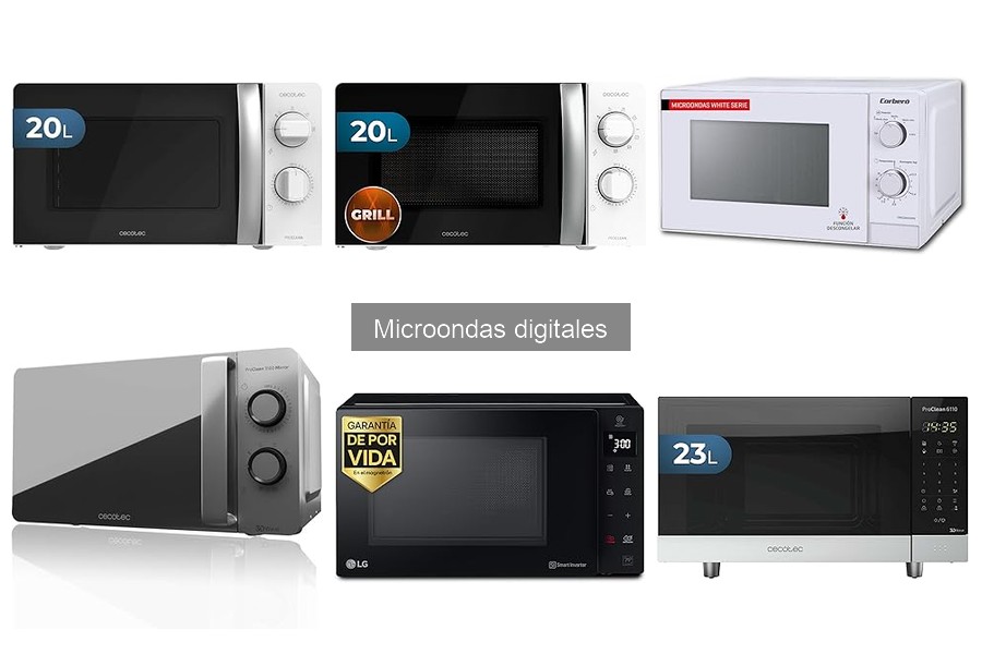 Mejores microondas digitales para familias: comparativa 2023