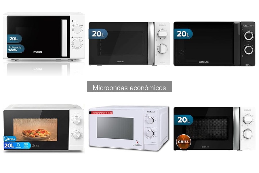 Mejores microondas económicos: comparativa 2023