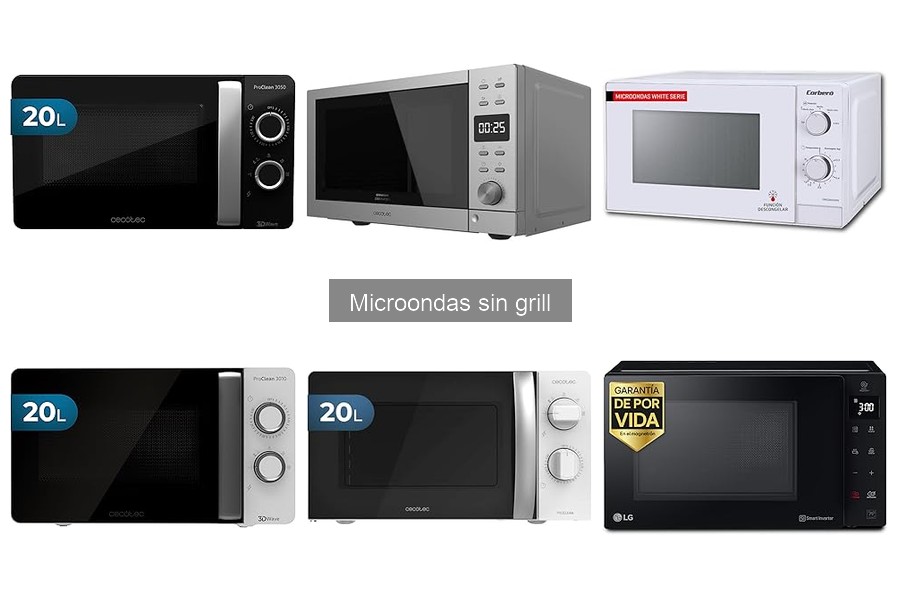 Mejores microondas sin grill para cocina pequeña
