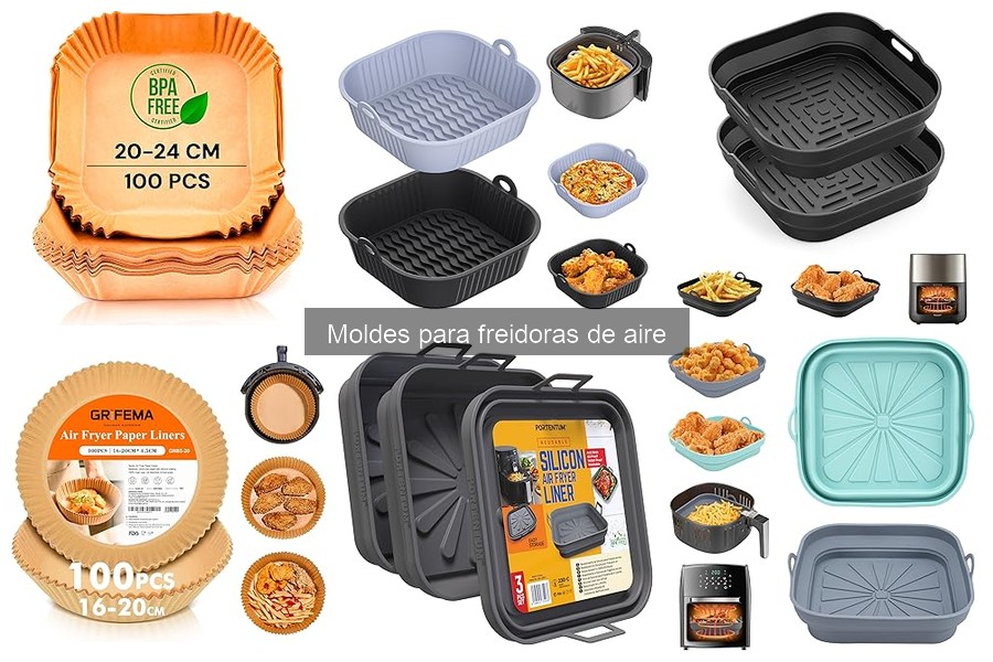 Mejores moldes para freidoras de aire según tipo de comida