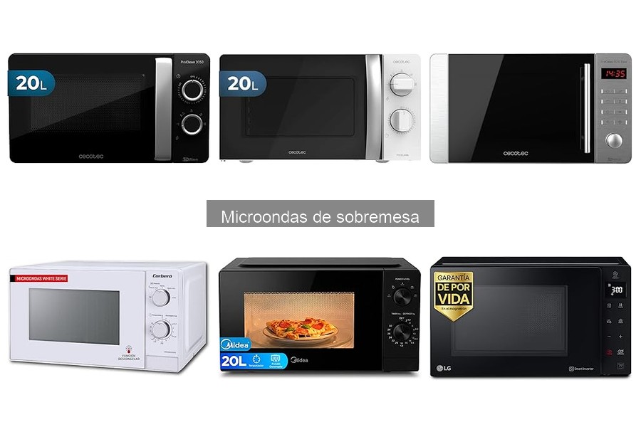 Mejores ofertas de microondas de sobremesa en 2023