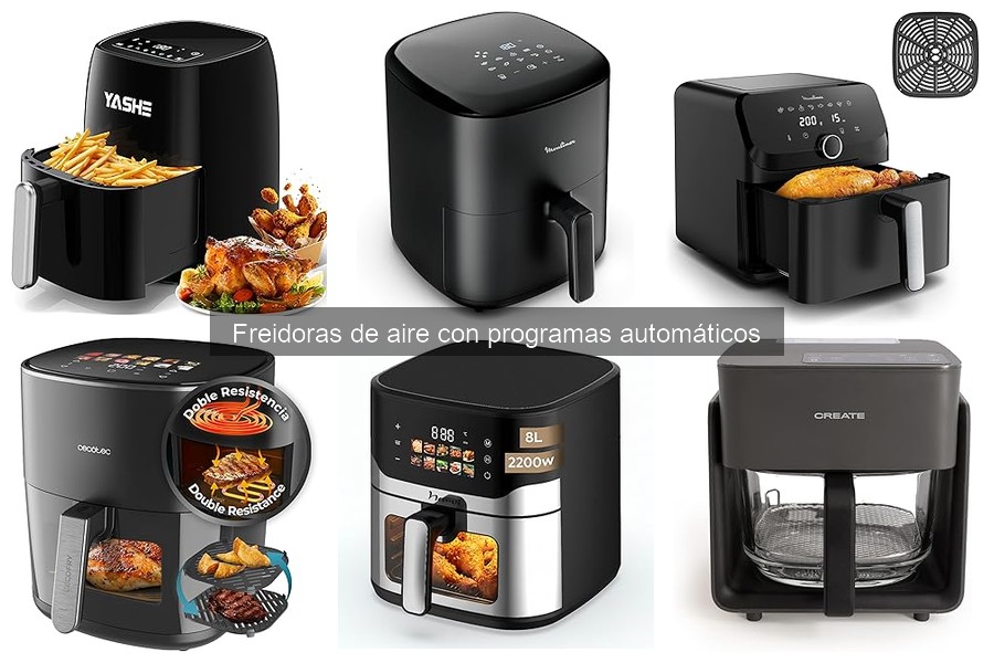 Mejores programas automáticos en freidoras de aire