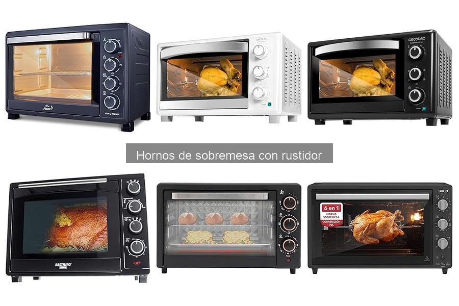 Opciones de hornos de sobremesa con rustidor según precio