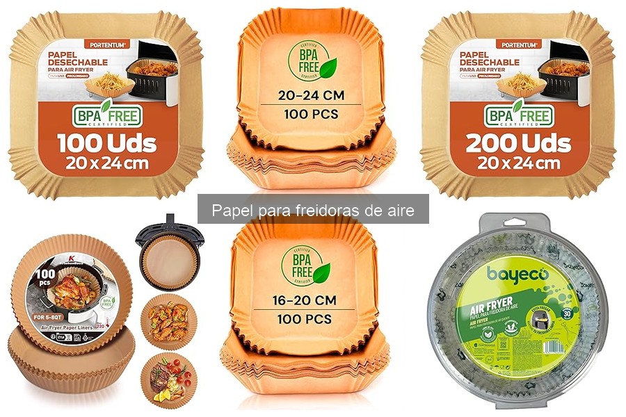 Precios del papel para freidoras de aire: marcas comparativas