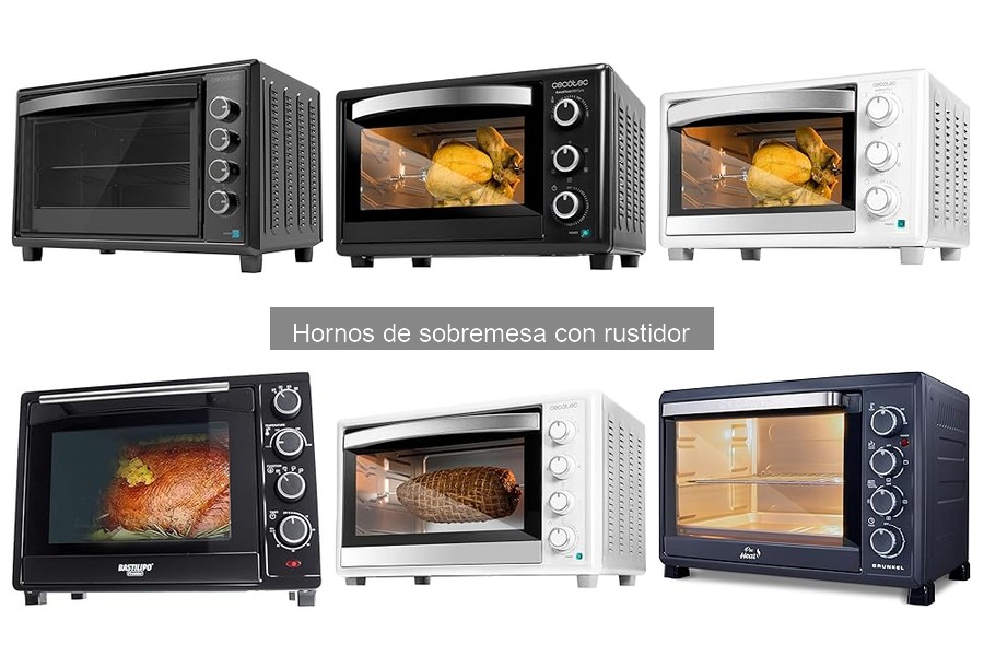 ¿Son adecuados los hornos de sobremesa con rustidor para familias grandes?
