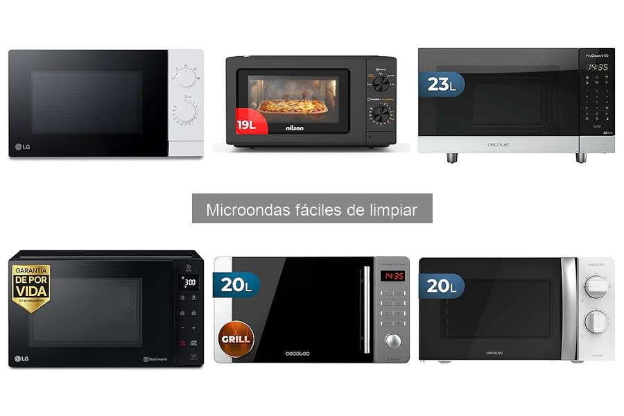 ¿Son más caros los microondas fáciles de limpiar?
