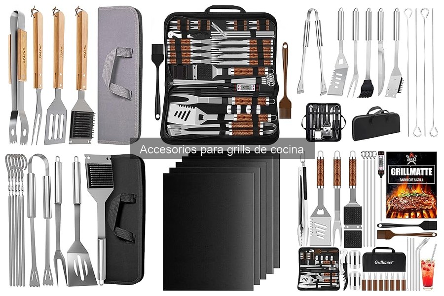 Tipos de accesorios para grills de cocina y sus usos