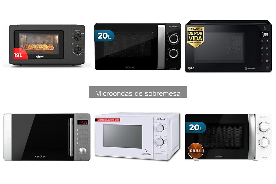 Tipos de microondas de sobremesa: ¿Cuál elegir?