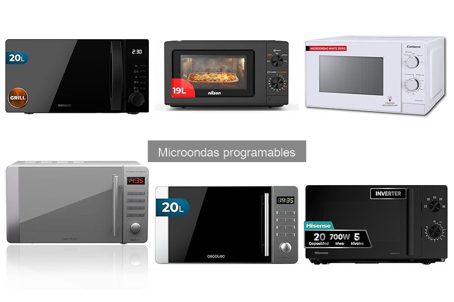 Tipos de microondas programables: guías y comparativas